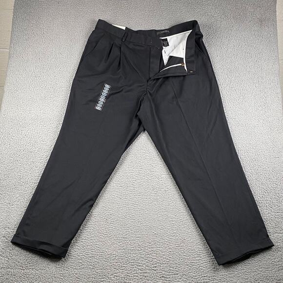 Greg Norman Luxe Performance Trouser Pants Men's 40x30 Black New - Picture 1 of 13
